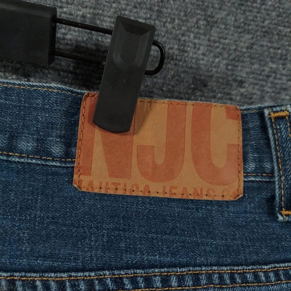 Nautica‎ Jeans Mens 36x30 Blue Medium Wash Regular Straight Denim Pants Casual